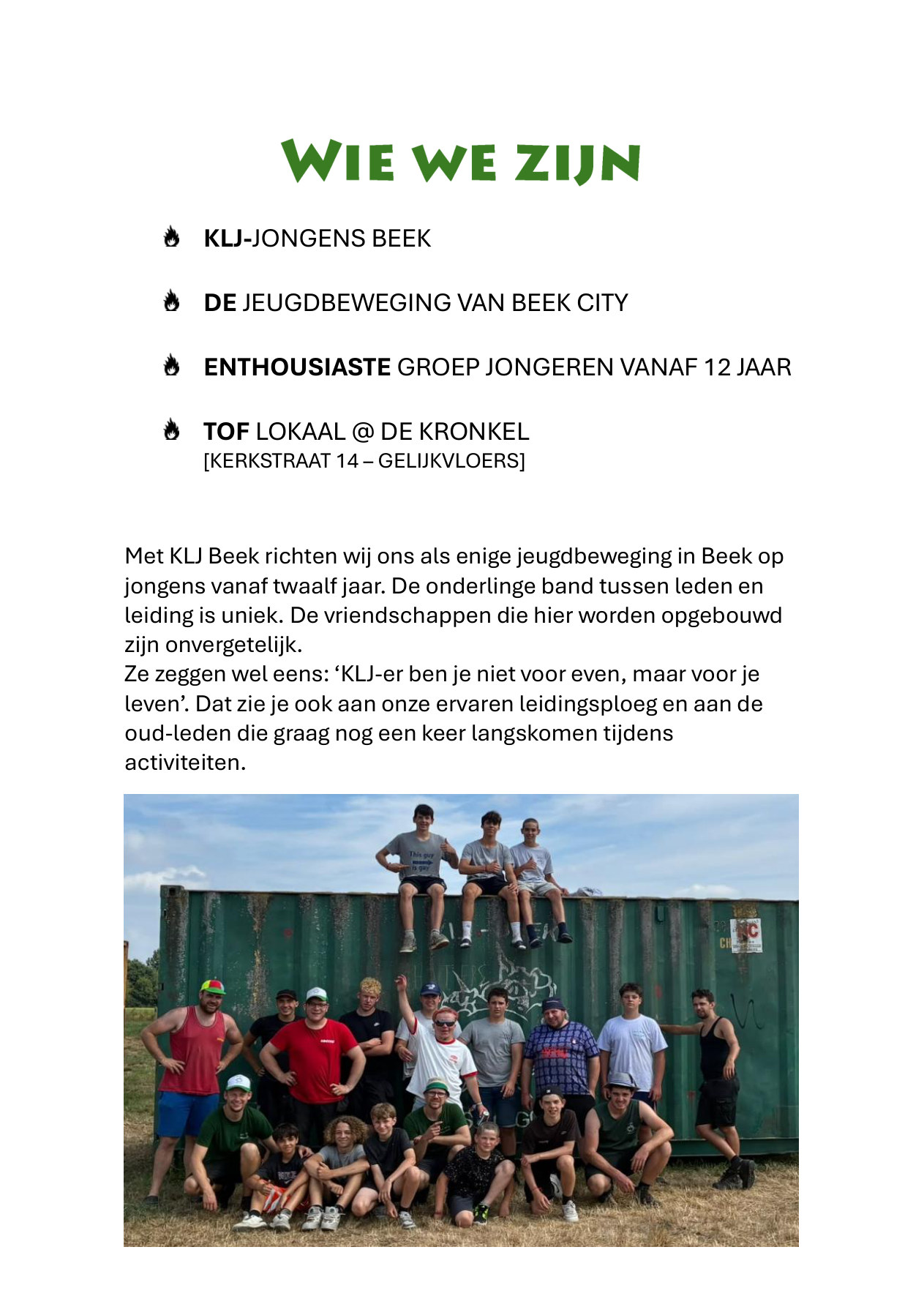 Wie we zijn